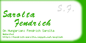 sarolta fendrich business card